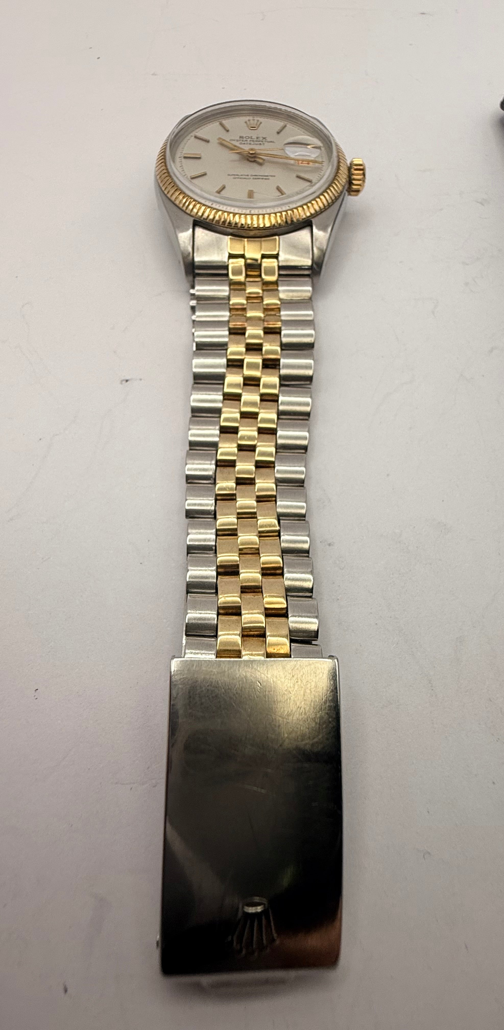 Rolex Datejust 6605 36mm Two Tone Roulette Date Jubilee Box & Card