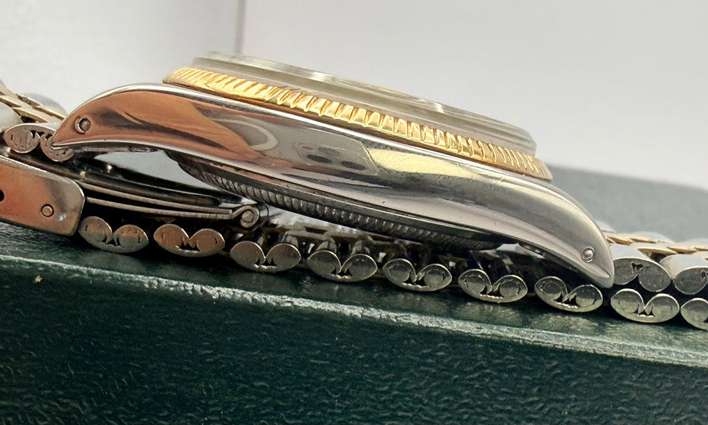 Rolex Datejust 6605 36mm Two Tone Roulette Date Jubilee Box & Card