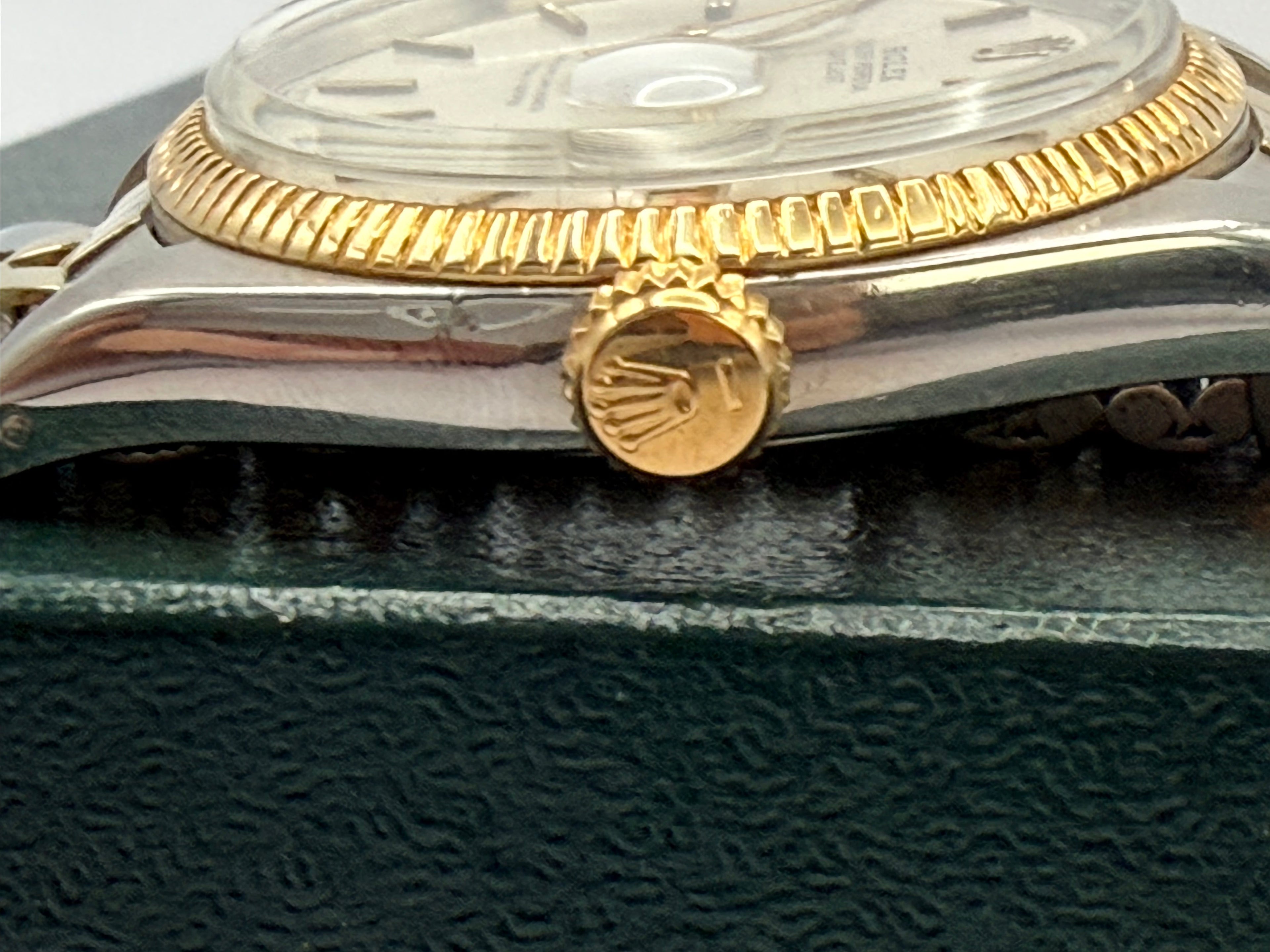 Rolex Datejust 6605 36mm Two Tone Roulette Date Jubilee Box & Card