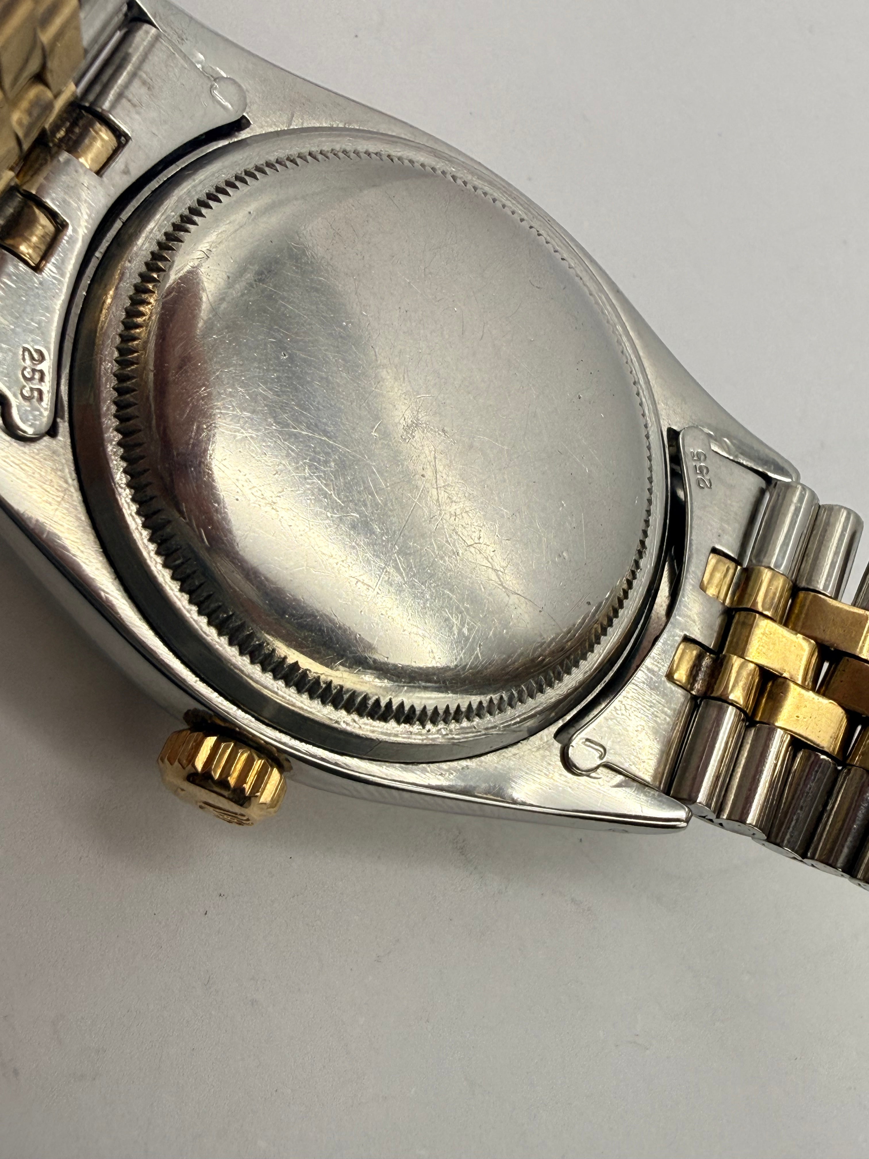 Rolex Datejust 6605 36mm Two Tone Roulette Date Jubilee Box & Card