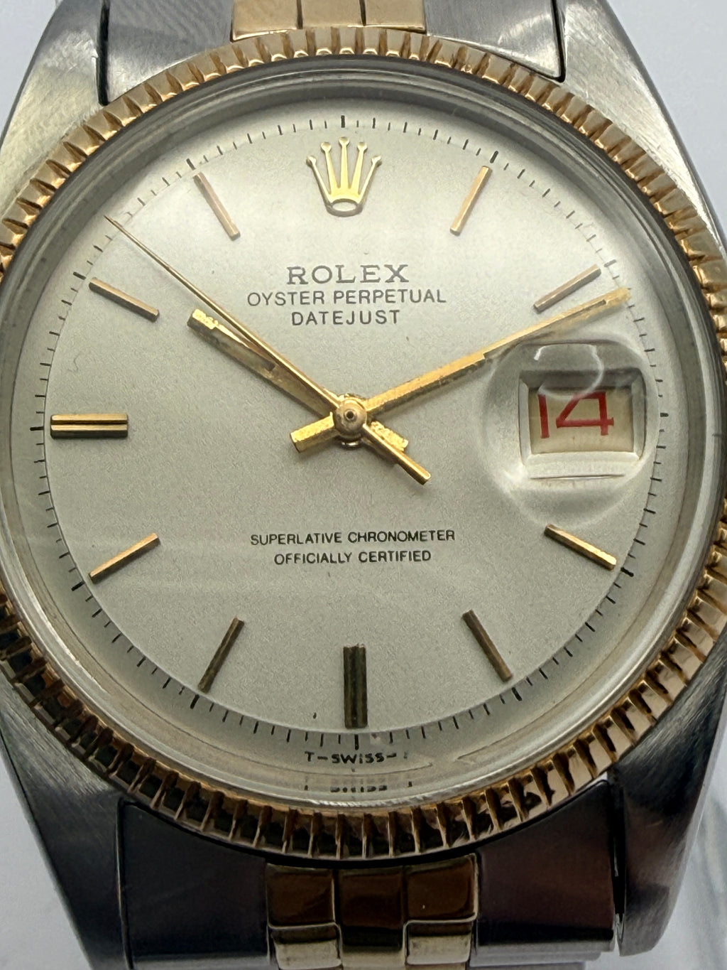 Rolex Datejust 6605 36mm Two Tone Roulette Date Jubilee Box & Card