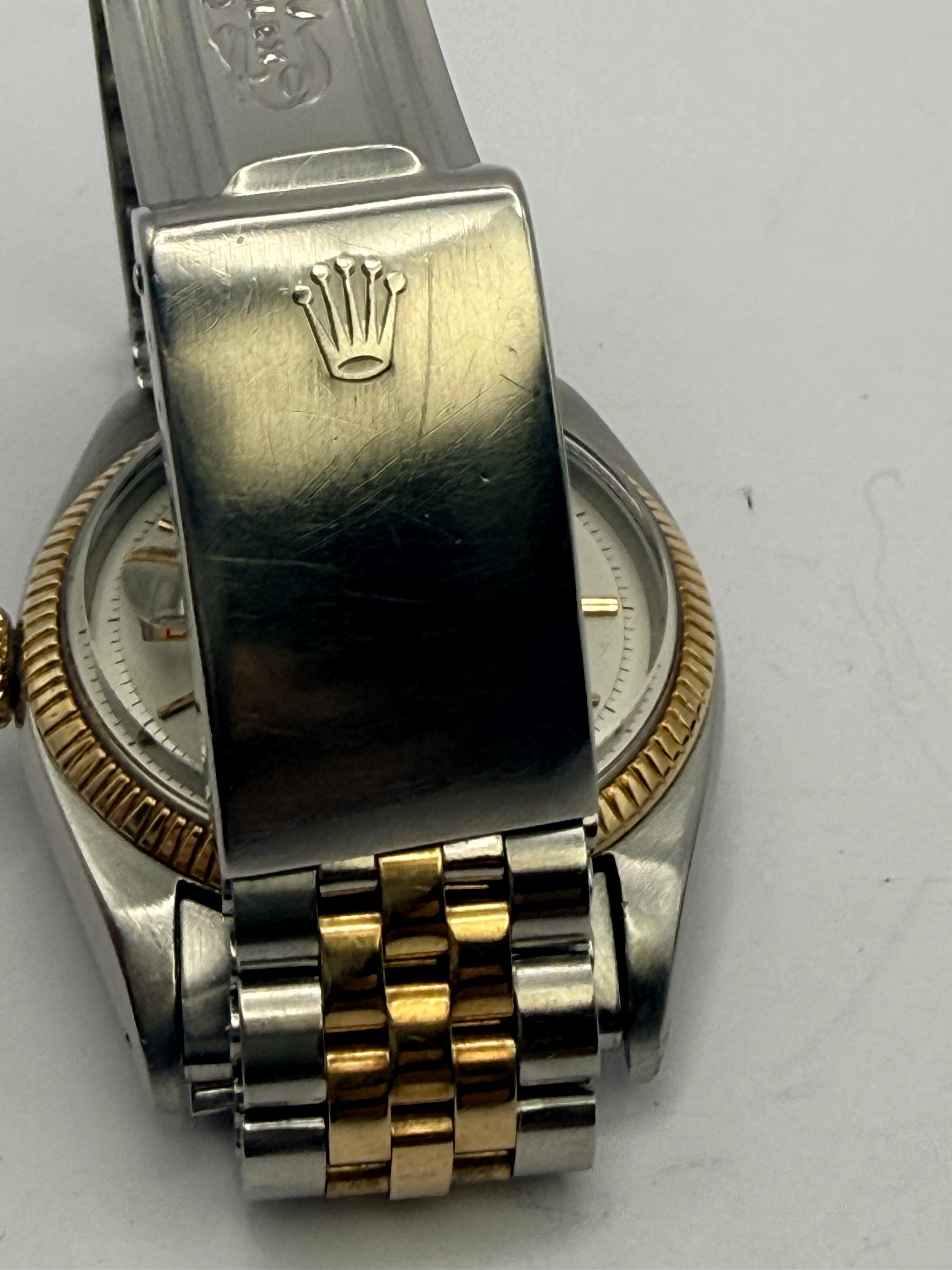 Rolex Datejust 6605 36mm Two Tone Roulette Date Jubilee Box & Card