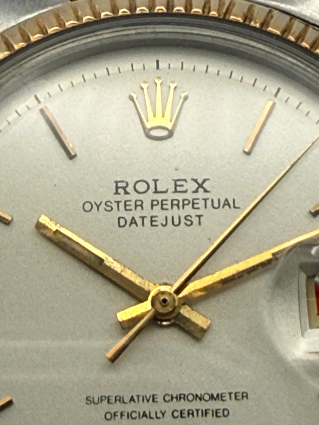Rolex Datejust 6605 36mm Two Tone Roulette Date Jubilee Box & Card