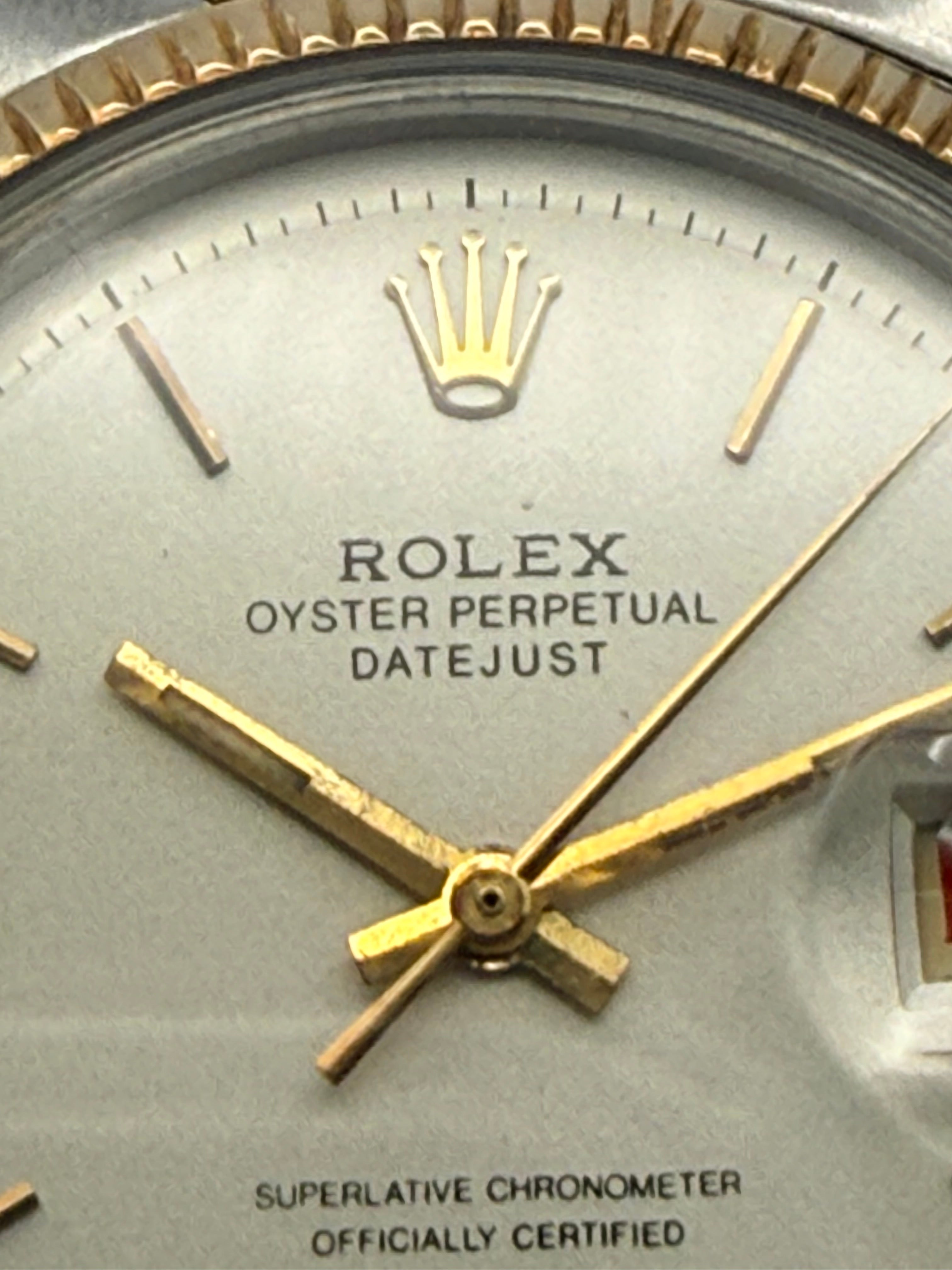 Rolex Datejust 6605 36mm Two Tone Roulette Date Jubilee Box & Card