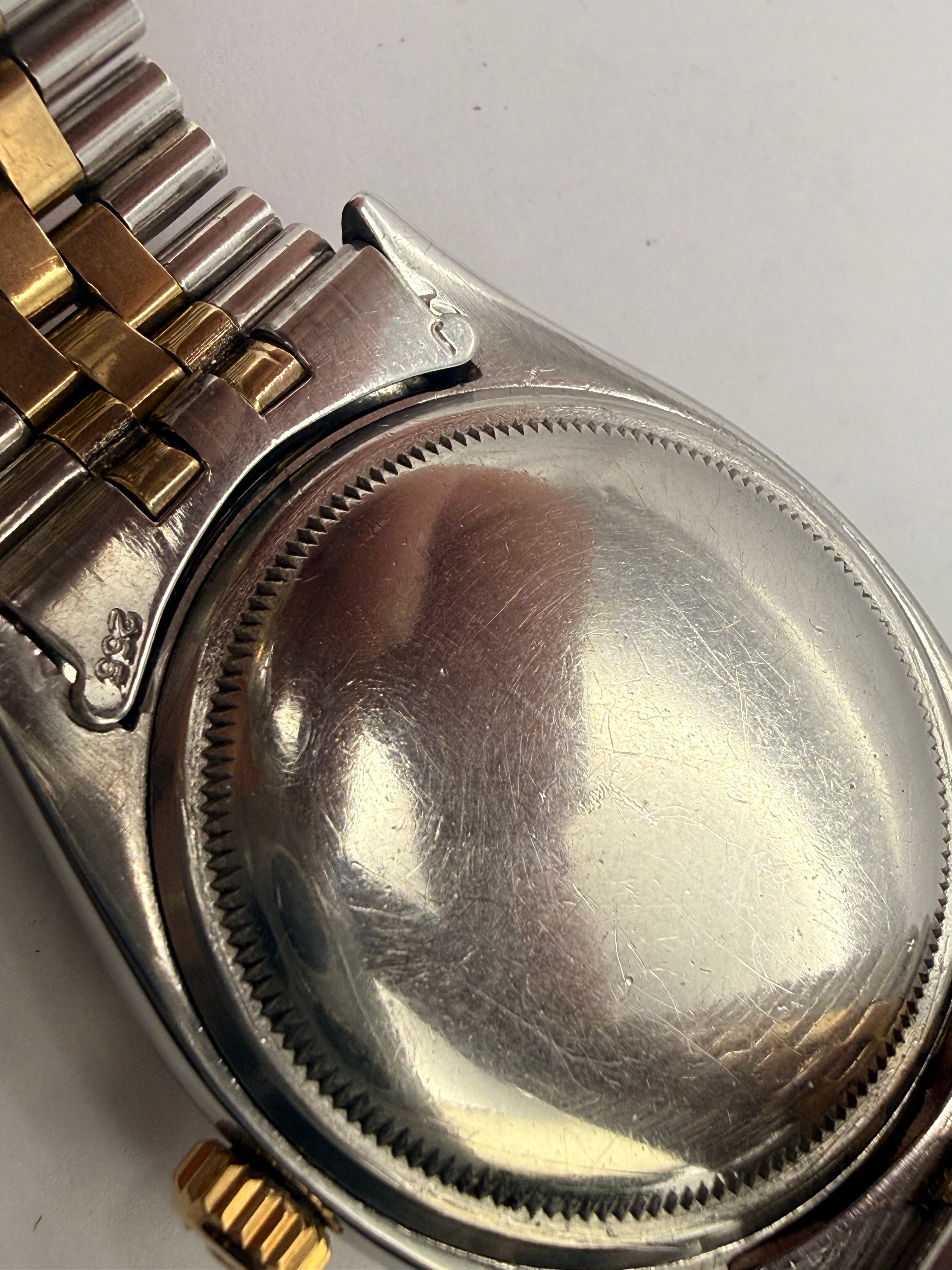 Rolex Datejust 6605 36mm Two Tone Roulette Date Jubilee Box & Card