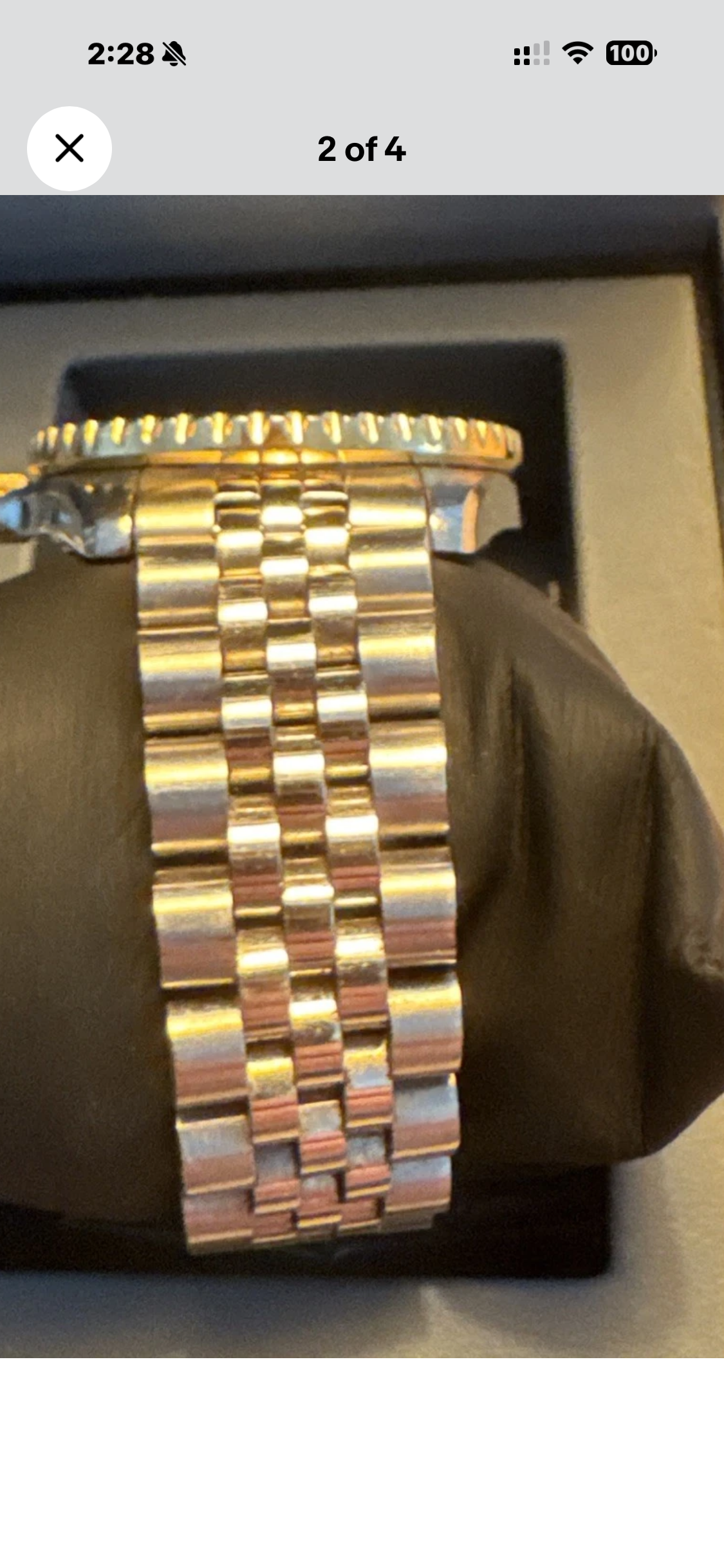 Rolex Datejust 6605 36mm Two Tone Roulette Date Jubilee Box & Card
