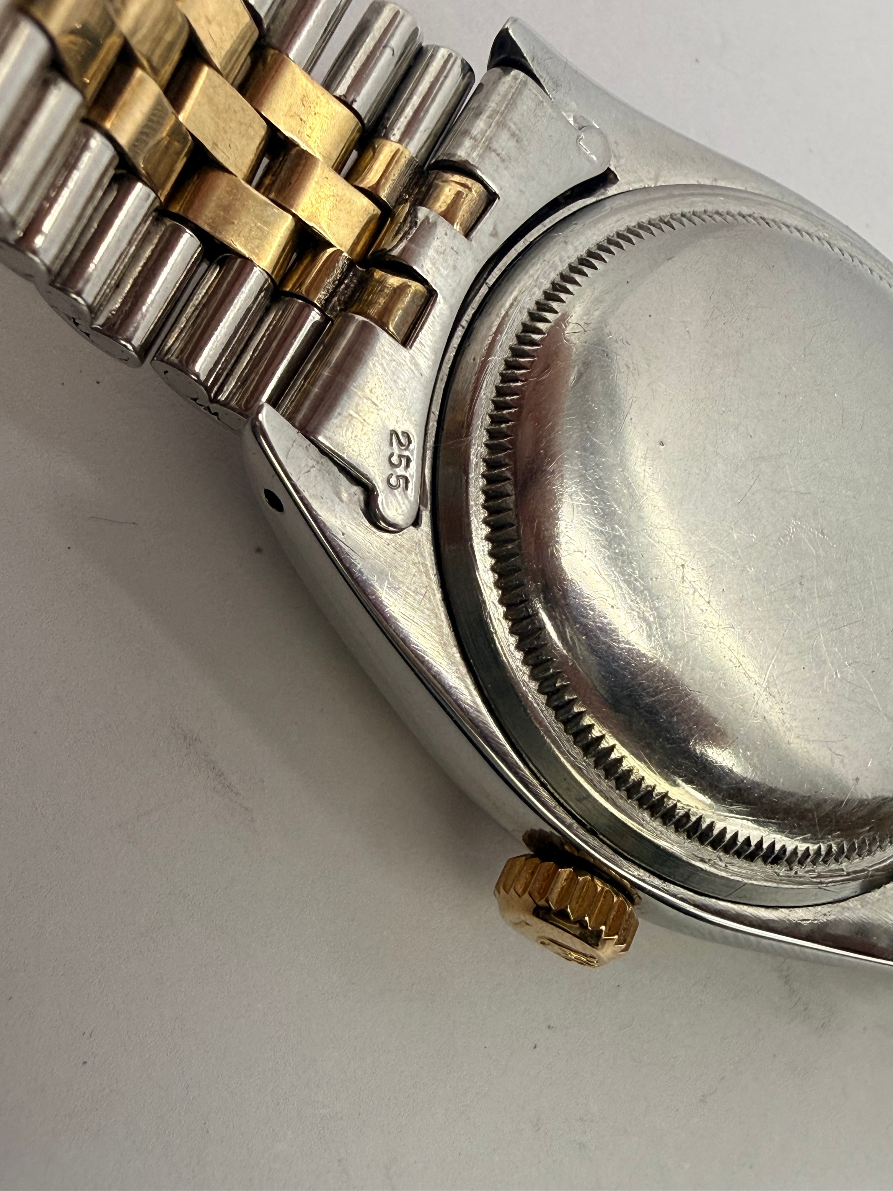 Rolex Datejust 6605 36mm Two Tone Roulette Date Jubilee Box & Card