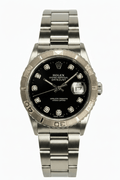 Rolex Datejust Thunderbird 16264 Black Dial Serviced Mens Watch Box Papers - Coyle Fine Jewelry & Timepieces