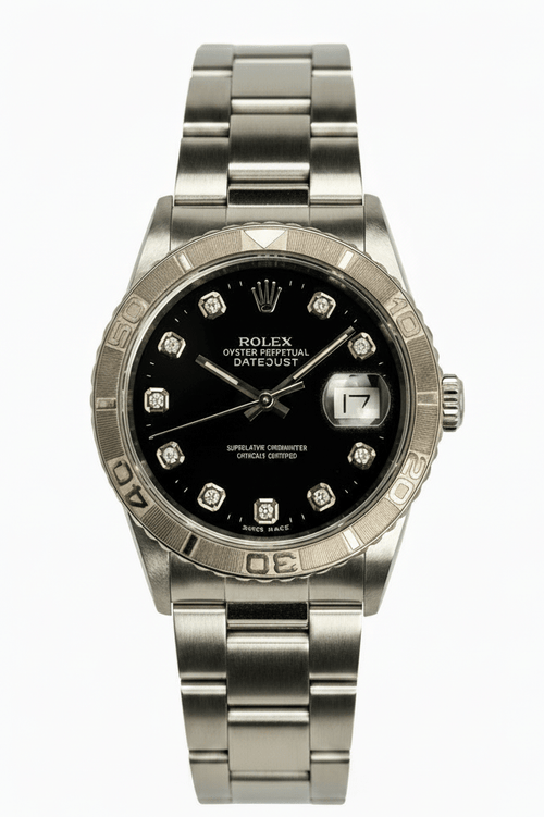 Rolex Datejust Thunderbird 16264 Black Dial Serviced Mens Watch Box Papers - Coyle Fine Jewelry & Timepieces