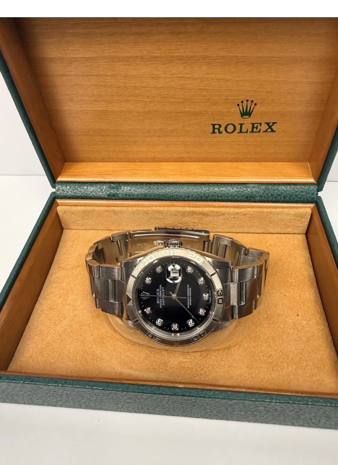 Rolex Datejust Thunderbird 16264 Black Dial Serviced Mens Watch Box Papers - Coyle Fine Jewelry & Timepieces