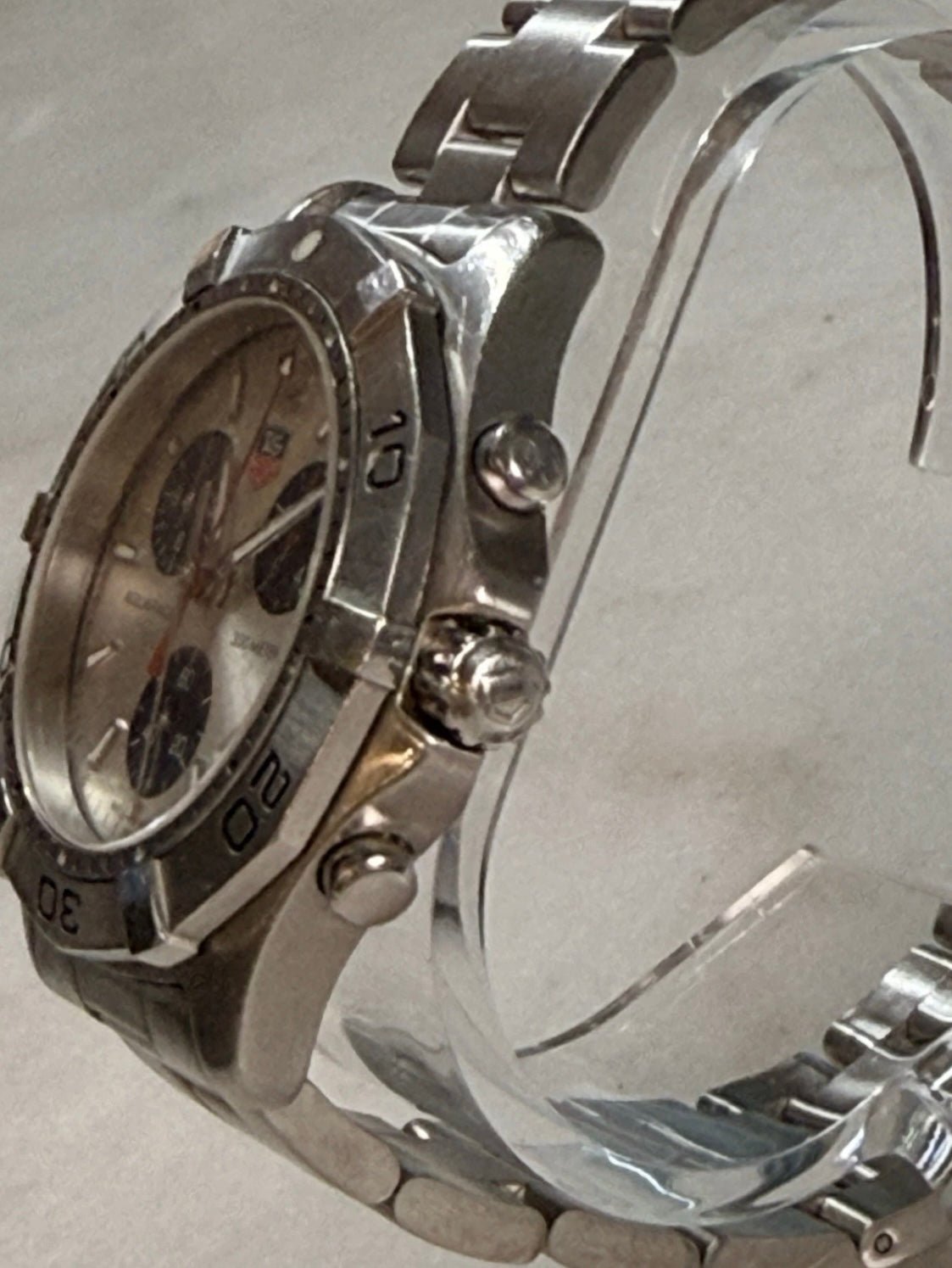 TAG Heuer Aquaracer Chronograph CAF1111 Silver Dial Quartz 41mm Men’s Watch - Coyle Fine Jewelry & Timepieces