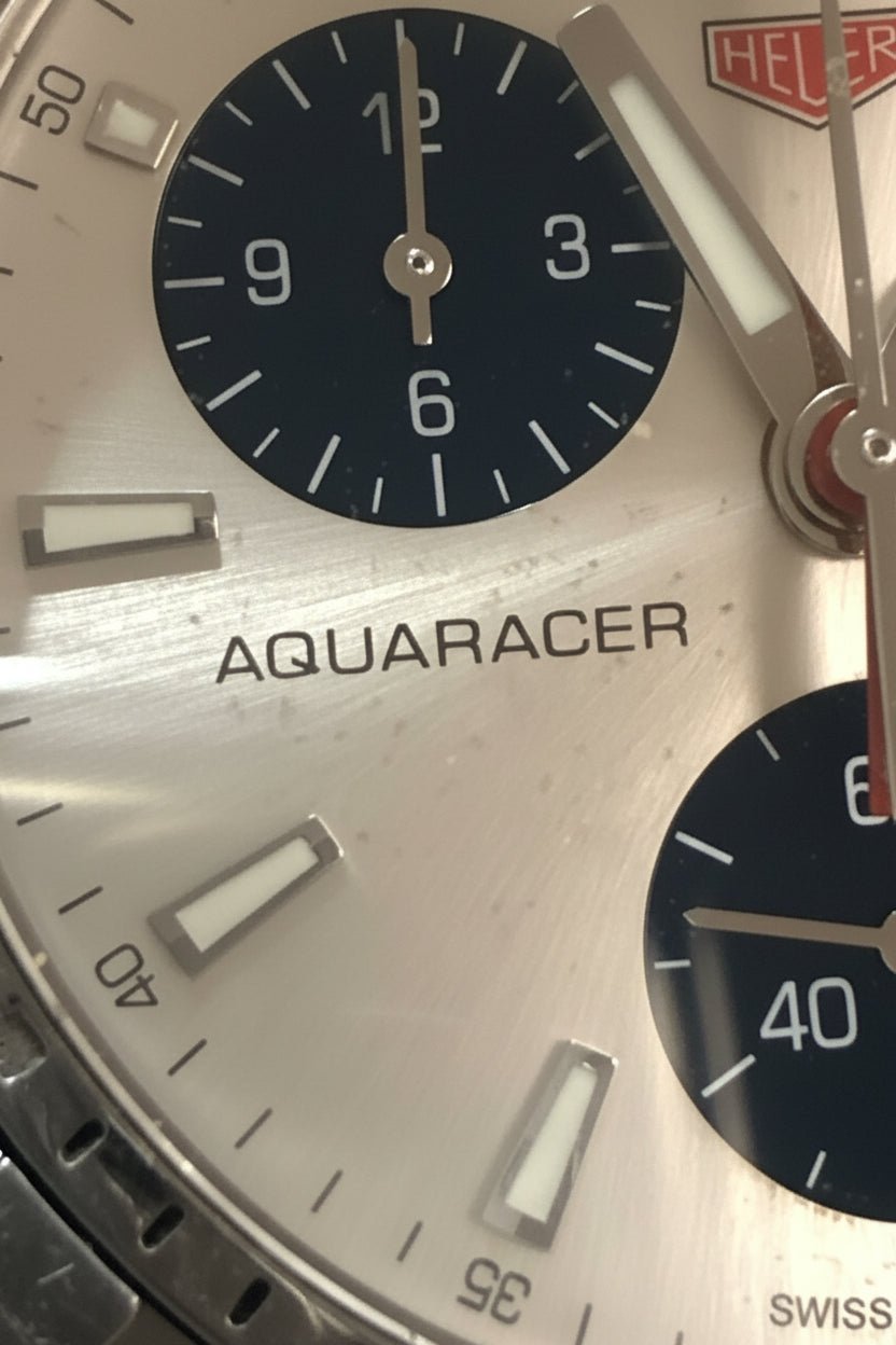 TAG Heuer Aquaracer Chronograph CAF1111 Silver Dial Quartz 41mm Men’s Watch - Coyle Fine Jewelry & Timepieces