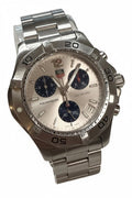 TAG Heuer Aquaracer Chronograph CAF1111 Silver Dial Quartz 41mm Men’s Watch - Coyle Fine Jewelry & Timepieces