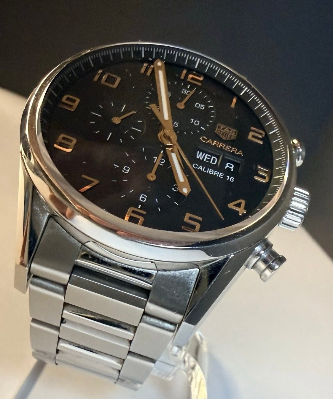 TAG Heuer Carrera Calibre 16 Day Date Chronograph CV2A1AB Full Set 43mm - Coyle Fine Jewelry & Timepieces