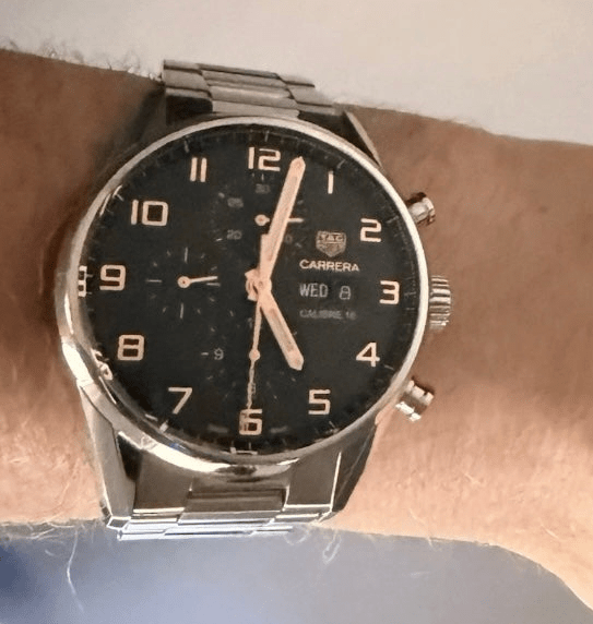 TAG Heuer Carrera Calibre 16 Day Date Chronograph CV2A1AB Full Set 43mm - Coyle Fine Jewelry & Timepieces
