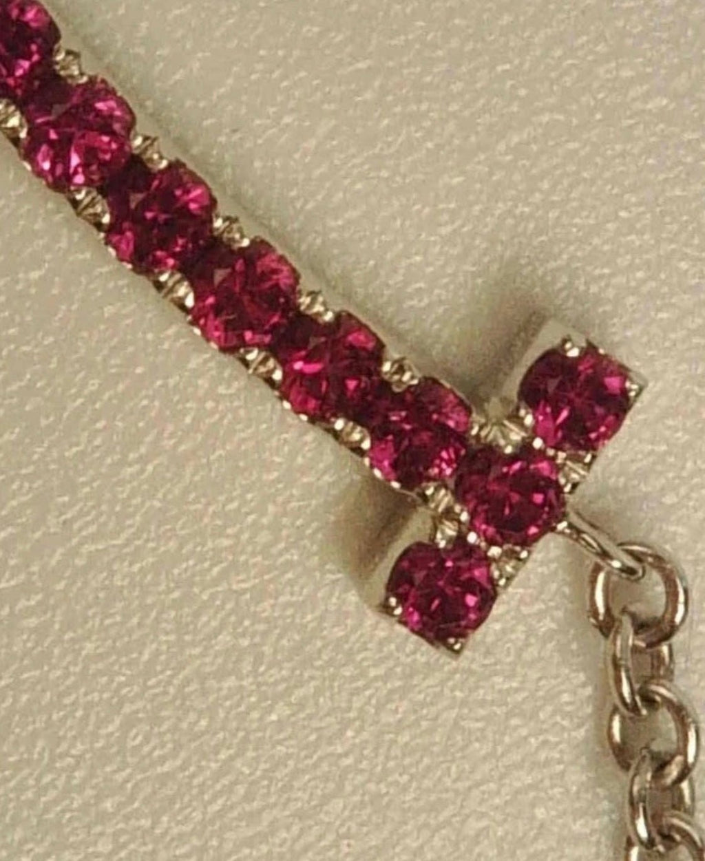 Tiffany & Co. 18K White Gold Ruby Smile Bar Necklace 18 - Coyle Fine Jewelry & Timepieces