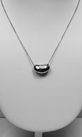 Tiffany & Co Elsa Peretti Bean Pendant Necklace Sterling Silver 16” 8g - Coyle Fine Jewelry & Timepieces