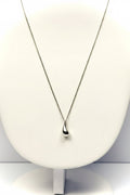 Tiffany & Co Elsa Peretti Teardrop Necklace Sterling Silver Pendant 16” 28g - Coyle Fine Jewelry & Timepieces