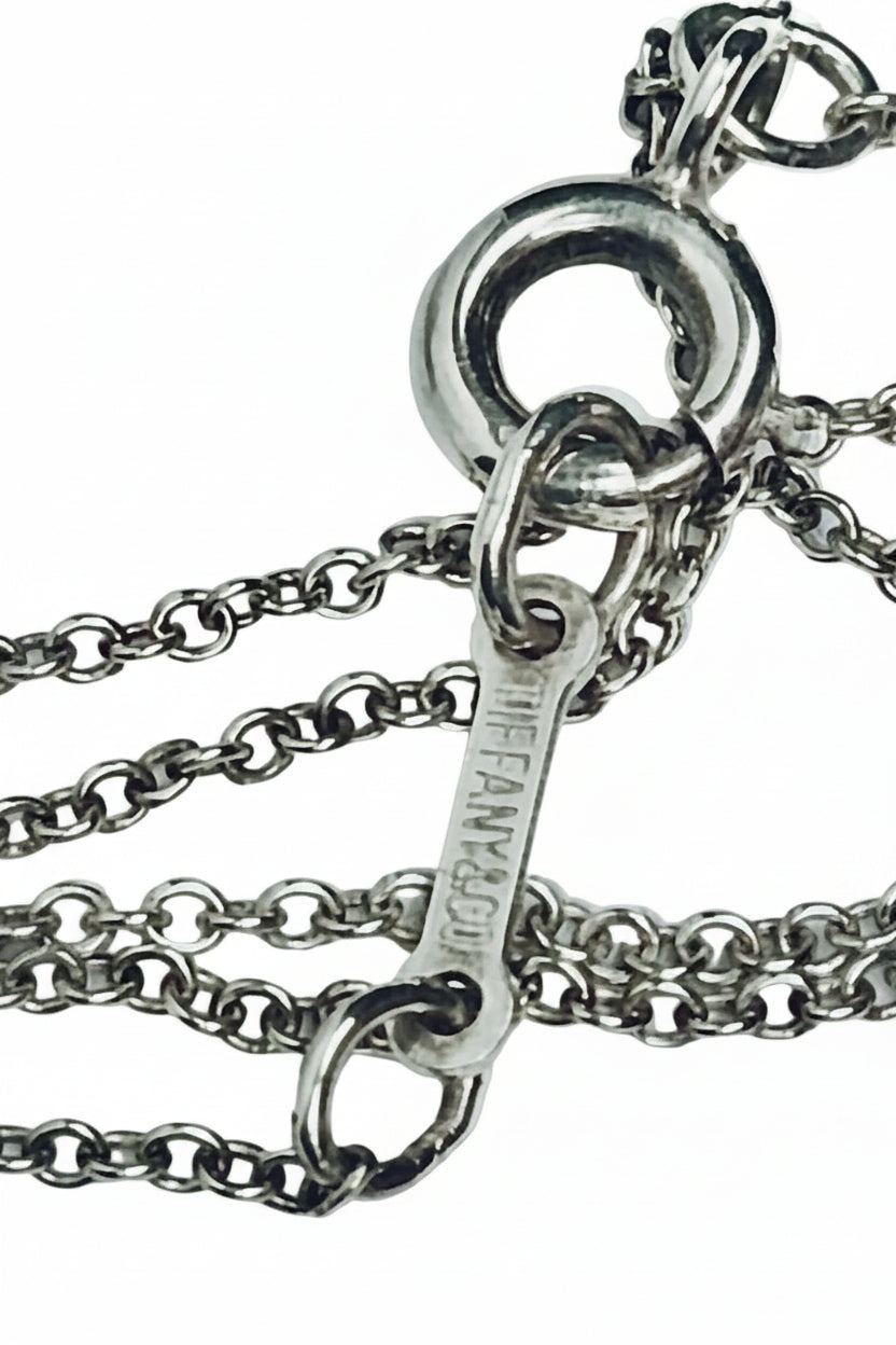 Tiffany & Co Elsa Peretti Teardrop Necklace Sterling Silver Pendant 16” 28g - Coyle Fine Jewelry & Timepieces