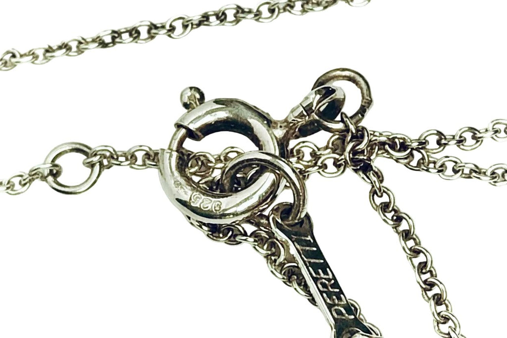 Tiffany & Co Elsa Peretti Teardrop Necklace Sterling Silver Pendant 16” 28g - Coyle Fine Jewelry & Timepieces