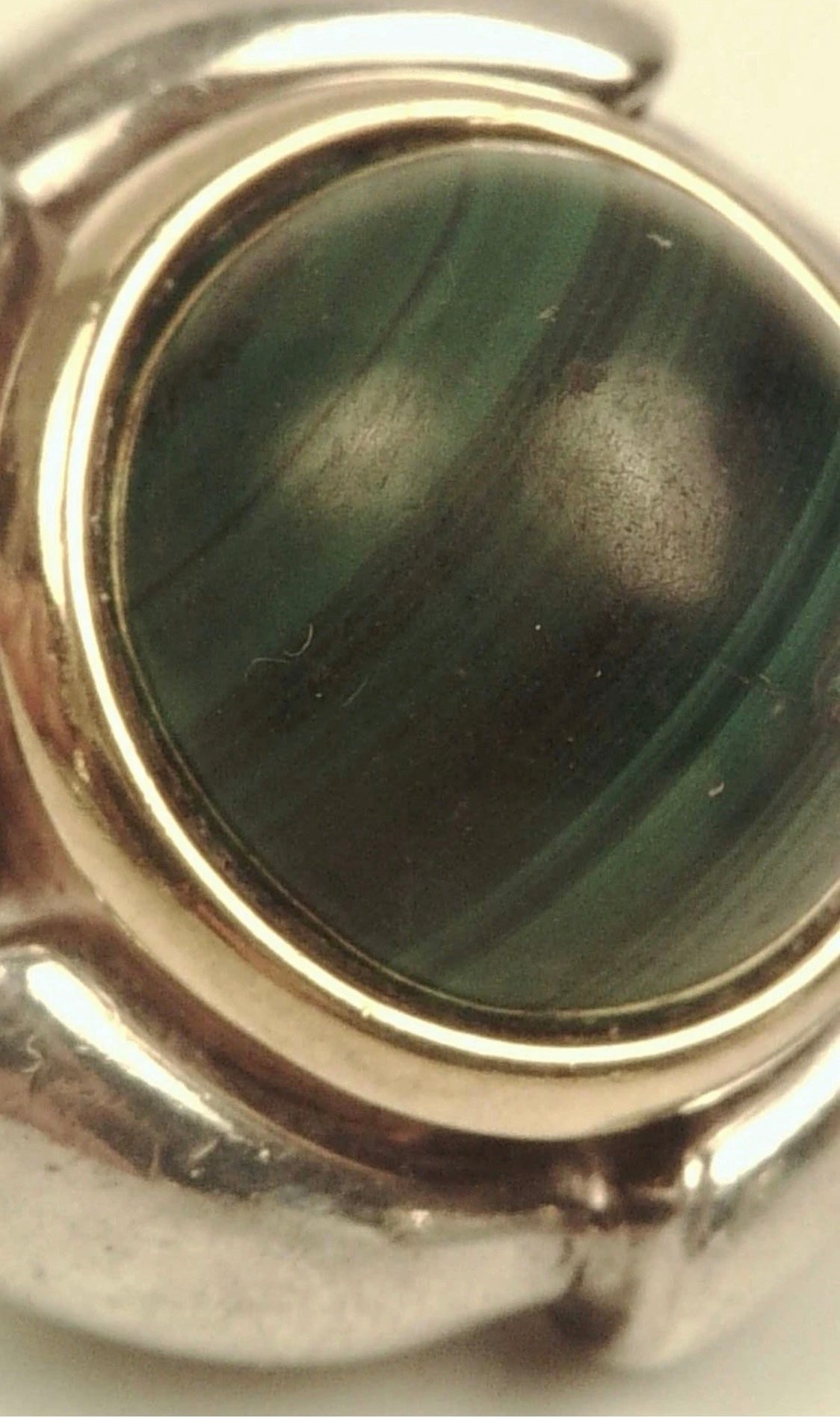 Tiffany & Co Malachite Earrings 925 Sterling Silver 750 Gold Omega Clip Signed - Coyle Fine Jewelry & Timepieces