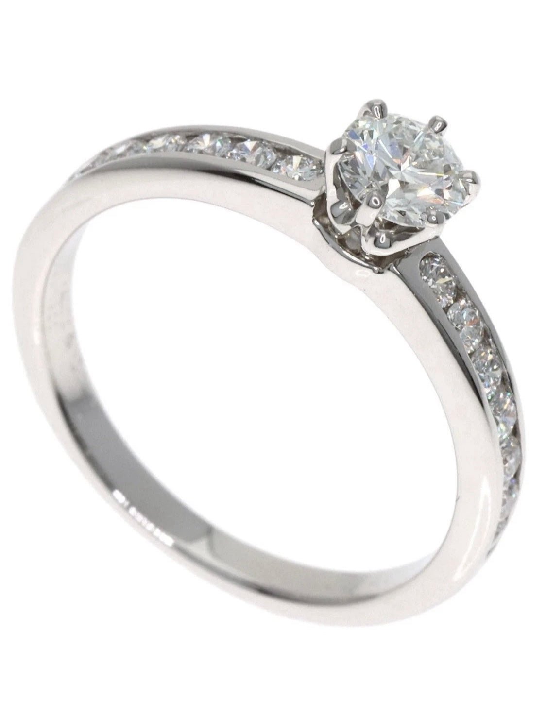 Tiffany & Co Platinum Diamond Engagement Ring 0.33ct VS2 H Brilliant Cut - Coyle Fine Jewelry & Timepieces