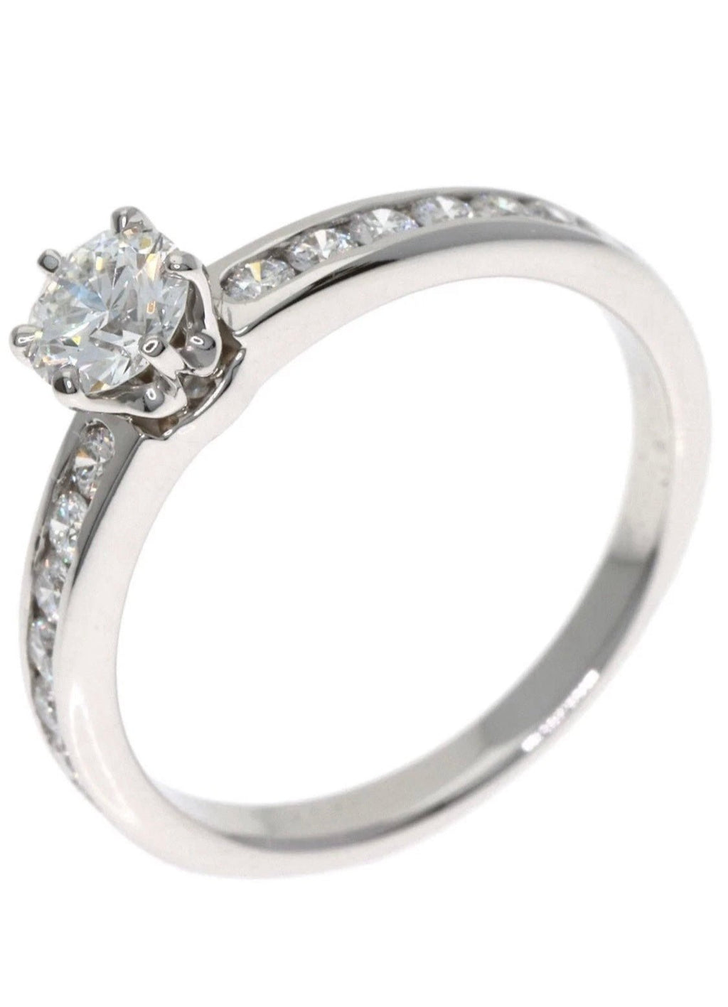 Tiffany & Co Platinum Diamond Engagement Ring 0.33ct VS2 H Brilliant Cut - Coyle Fine Jewelry & Timepieces