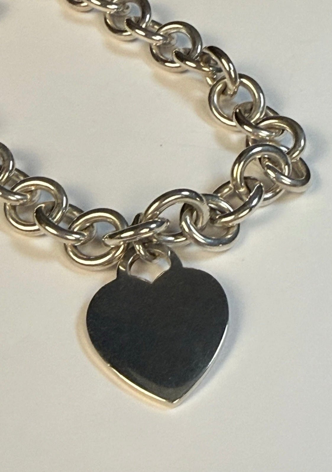 Tiffany & Co. Sterling Silver Heart Tag Necklace 16” 66.3 Grams Signed - Coyle Fine Jewelry & Timepieces