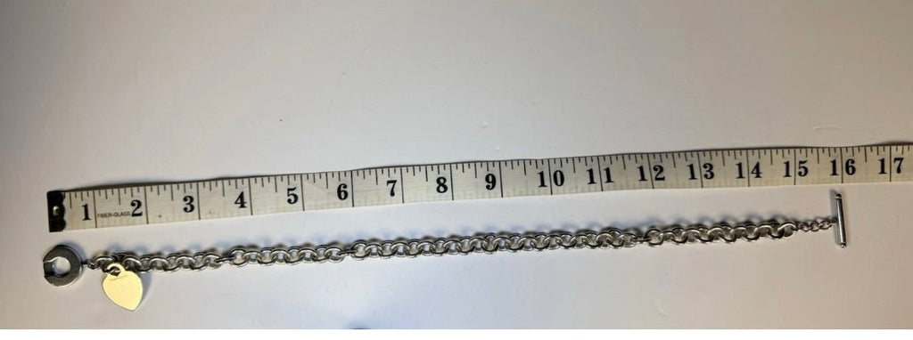 Tiffany & Co Sterling Silver Heart Tag Toggle Necklace 16in 74.1g w Pouch - Coyle Fine Jewelry & Timepieces