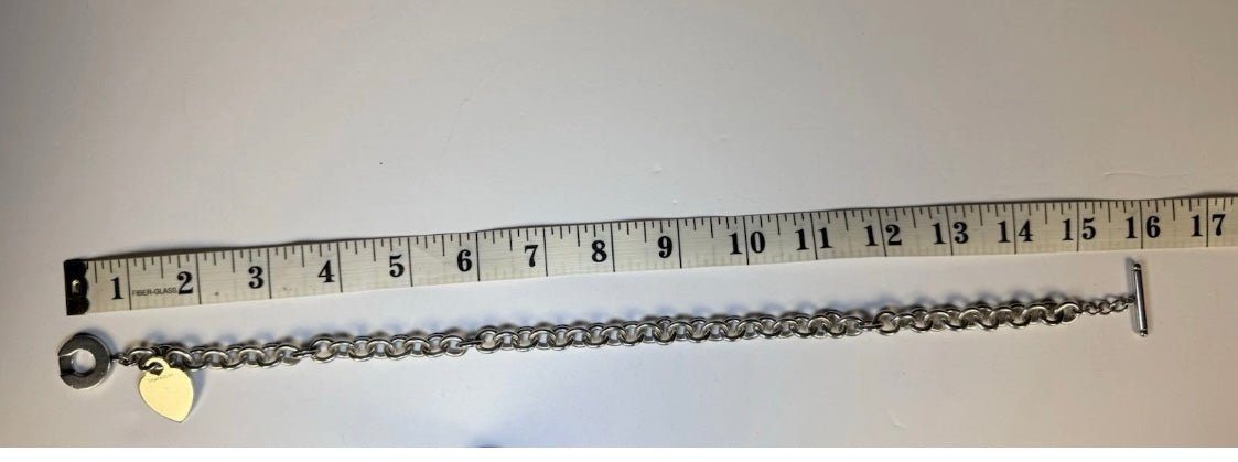 Tiffany & Co Sterling Silver Heart Tag Toggle Necklace 16in 74.1g w Pouch - Coyle Fine Jewelry & Timepieces
