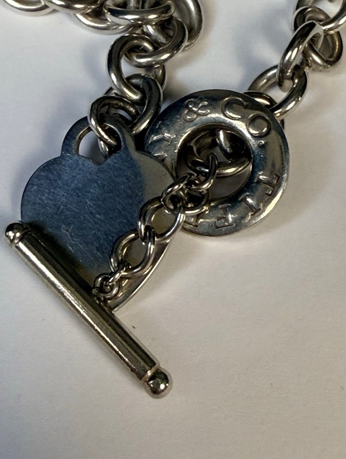 Tiffany & Co Sterling Silver Heart Tag Toggle Necklace 16in 74.1g w Pouch - Coyle Fine Jewelry & Timepieces