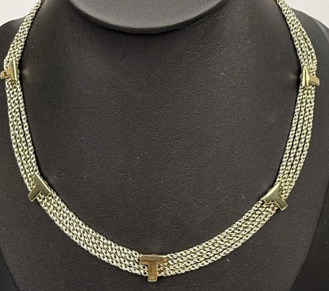Tiffany & Co. Vintage 4 Strand Twist Necklace Sterling Silver 925 34g Rare - Coyle Fine Jewelry & Timepieces
