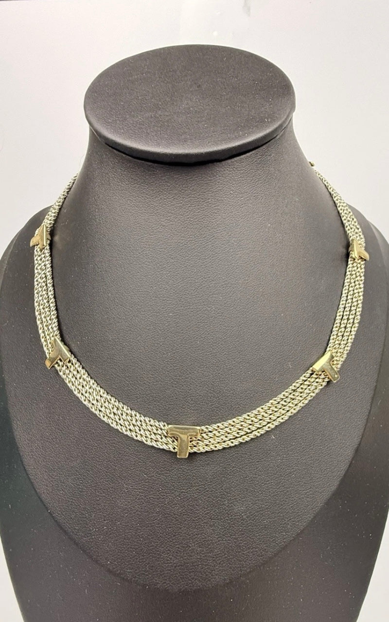 Tiffany & Co. Vintage 4 Strand Twist Necklace Sterling Silver 925 34g Rare - Coyle Fine Jewelry & Timepieces