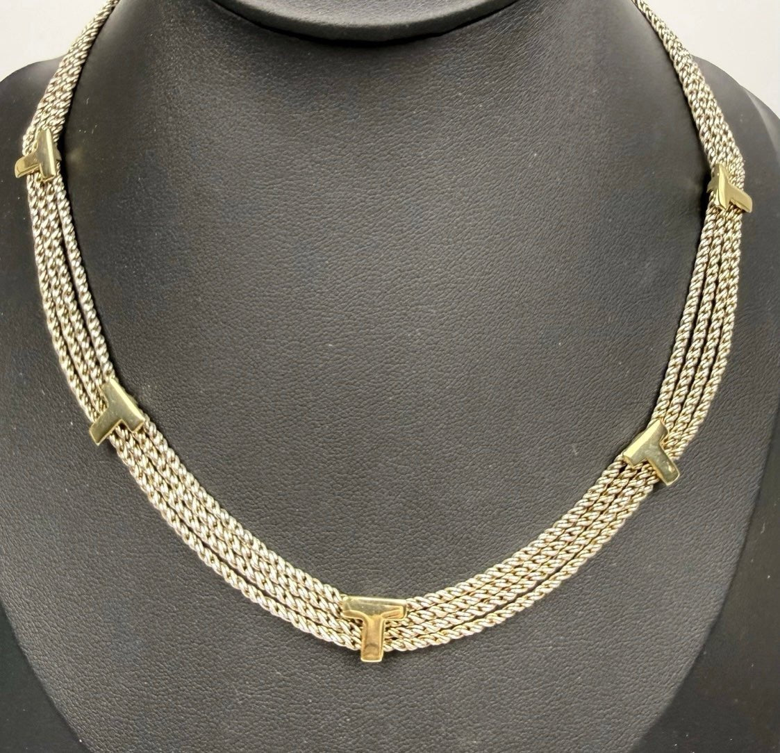Tiffany & Co. Vintage 4 Strand Twist Necklace Sterling Silver 925 34g Rare - Coyle Fine Jewelry & Timepieces