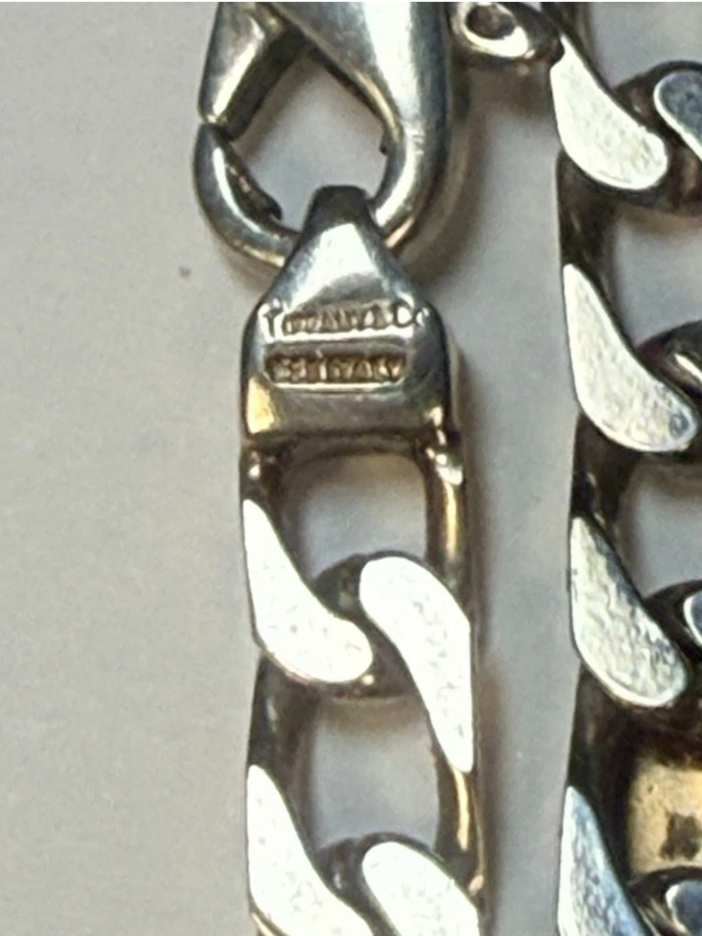 Tiffany & Co. Vintage Sterling Silver 925 & 18K Gold Figaro Link Necklace 17.5” - Coyle Fine Jewelry & Timepieces