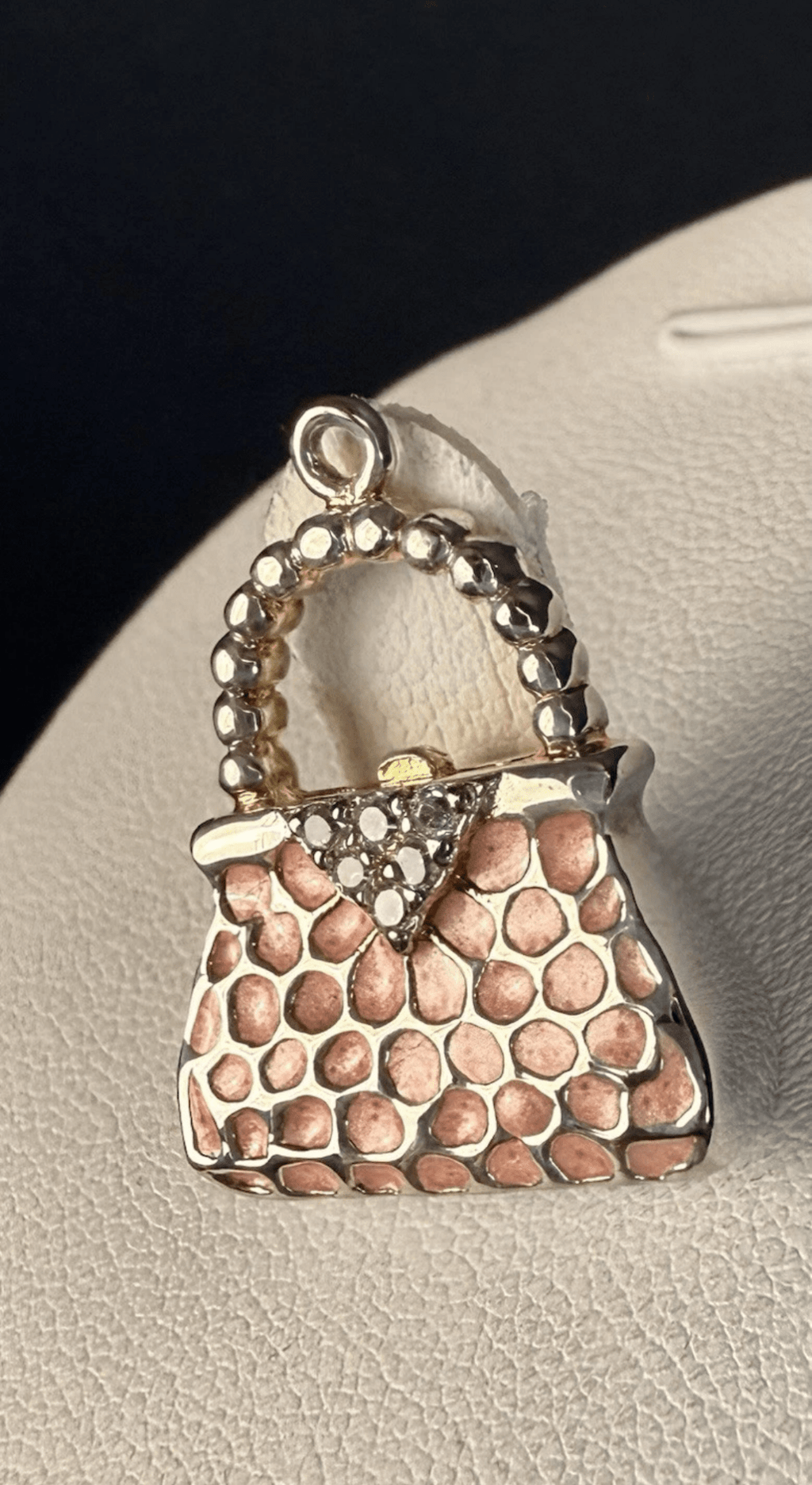 Vintage Tiffany & Co. Elsa Peretti Purse Handbag Pendant Pink Enamel Sterling Silver 8.4g - Coyle Fine Jewelry & Timepieces